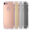 For iPhone 8 & 7 Electroplating Mirror TPU Protective Cover Case(Gold)