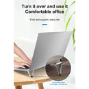 2 PCS R-JUST BJ01 Universal Stickable Shield Shape Laptop Foldable Stand(Silver)