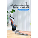 2 PCS R-JUST BJ01 Universal Stickable Shield Shape Laptop Foldable Stand(Silver)