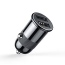 JOYROOM C-A06 3.1A Mini Dual-port Fast Charging Smart Car Charger(Black)