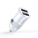 JOYROOM C-A06 3.1A Mini Dual-port Fast Charging Smart Car Charger(White)