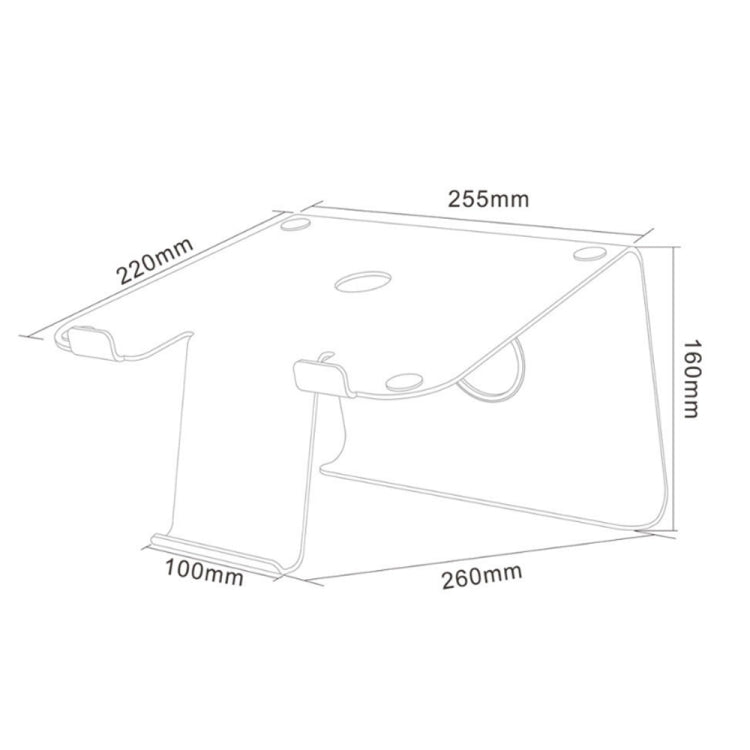 Original Xiaomi Youpin DiiZiGN Universal Metal Holder for Laptop (Black)