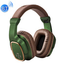 OneDer S2 Head-mounted Wireless Bluetooth Version 5.0 Headset Headphones, with Mic, Handsfree, TF Card, USB Drive, AUX, FM Function (Green)