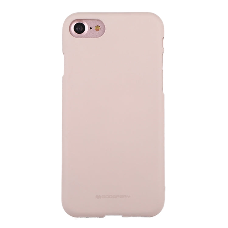 GOOSPERY SOFT FEELING for iPhone 8 & 7 Liquid State TPU Drop-proof Soft Protective Back Cover Case (Apricot)