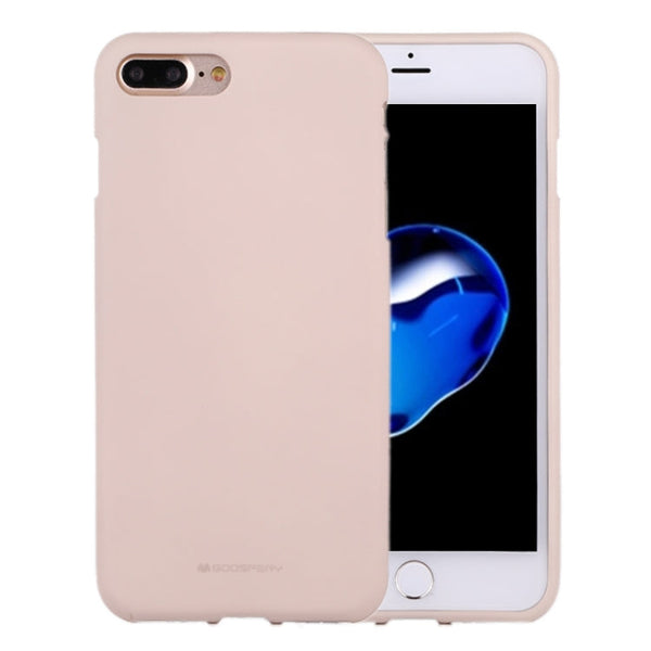 GOOSPERY SOFT FEELING for iPhone 8 & 7 Liquid State TPU Drop-proof Soft Protective Back Cover Case (Apricot)