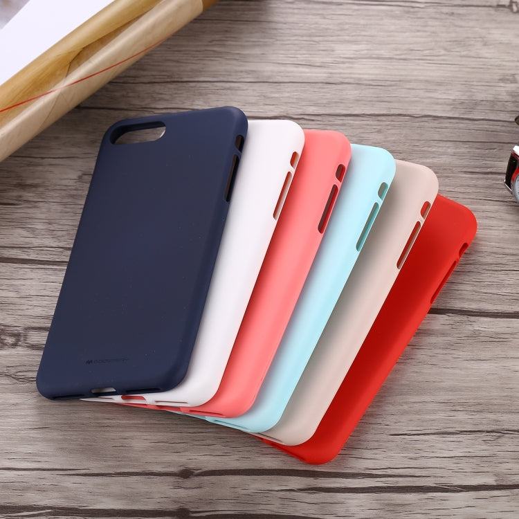 GOOSPERY SOFT FEELING for iPhone 8 & 7 Liquid State TPU Drop-proof Soft Protective Back Cover Case (Apricot)