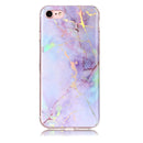 For iPhone SE 2020 & 8 & 7 Pink Gold Marble Pattern Soft Protective Back Cover Case