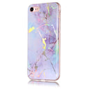 For iPhone SE 2020 & 8 & 7 Pink Gold Marble Pattern Soft Protective Back Cover Case