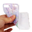 For iPhone SE 2020 & 8 & 7 Pink Gold Marble Pattern Soft Protective Back Cover Case