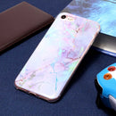 For iPhone SE 2020 & 8 & 7 Pink Gold Marble Pattern Soft Protective Back Cover Case