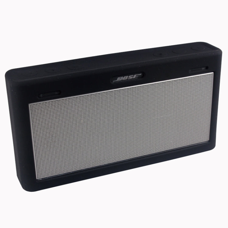 Portable Waterproof Silica Gel Bluetooth Speaker Protective Case for Bose SoundLink III(Black)