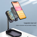 WS2 Portable Foldable Mobile Phone Tablet Wireless Charging Desktop Holder Bracket(Black)