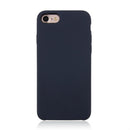 For iPhone SE 2020 & 8 & 7 Pure Color Liquid Silicone + PC Shockproof Defender Case(Dark Blue)