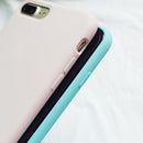 Pure Color Liquid Silicone + PC Shockproof Defender Case For iPhone SE 2020 & 8 & 7(Mint Green)