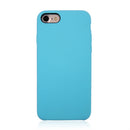 For iPhone SE 2020 & 8 & 7 Pure Color Liquid Silicone + PC Shockproof Defender Case(Blue)