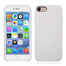 For iPhone SE 2020 & 8 & 7 Pure Color Liquid Silicone + PC Shockproof Defender Case(White)