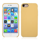 For iPhone SE 2020 & 8 & 7 Pure Color Liquid Silicone + PC Shockproof Defender Case(Yellow)