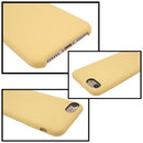 For iPhone SE 2020 & 8 & 7 Pure Color Liquid Silicone + PC Shockproof Defender Case(Yellow)