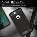 For iPhone 8 Plus & 7 Plus Tough Armor TPU + PC Combination Case(Black)