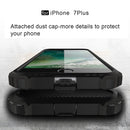 For iPhone 8 Plus & 7 Plus Tough Armor TPU + PC Combination Case(Dark Blue)