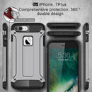 For iPhone 8 Plus & 7 Plus Tough Armor TPU + PC Combination Case(Grey)