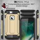 For iPhone 8 Plus & 7 Plus Tough Armor TPU + PC Combination Case(Gold)
