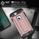 For iPhone 8 Plus & 7 Plus Tough Armor TPU + PC Combination Case(Rose Gold)