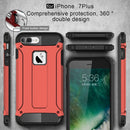 For iPhone 8 Plus & 7 Plus Tough Armor TPU + PC Combination Case(Red)