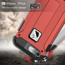 For iPhone 8 Plus & 7 Plus Tough Armor TPU + PC Combination Case(Red)
