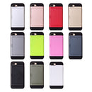 For iPhone 8 Plus & 7 Plus Slide Style TPU + PC Combination Case with Card Slot(Dark Blue)