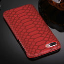 For iPhone 8 Plus & 7 Plus Snakeskin Texture Paste Skin PC Protective Case(Red)