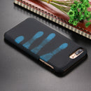 For iPhone 8 Plus & 7 Plus Heat Sensitive Phone Case Silicone Protective Case Back Cover(Black)