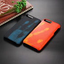 For iPhone 8 Plus & 7 Plus Heat Sensitive Phone Case Silicone Protective Case Back Cover(Black)