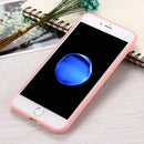 For iPhone 8 Plus & 7 Plus Ultra-thin TPU Frosted Protective Back Cover Case(Pink)
