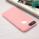 For iPhone 8 Plus & 7 Plus Ultra-thin TPU Frosted Protective Back Cover Case(Pink)
