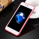 For iPhone 8 Plus & 7 Plus Solid Color TPU Protective Case Without Round Hole(Red)