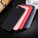 For iPhone 8 Plus & 7 Plus Solid Color TPU Protective Case Without Round Hole(Red)