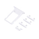 Card Tray + Volume Control Key + Power Button + Mute Switch Vibrator Key for iPhone 7 Plus(Silver)