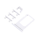 Card Tray + Volume Control Key + Power Button + Mute Switch Vibrator Key for iPhone 7 Plus(Silver)
