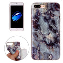 For iPhone 8 Plus & 7 Plus Brown Marbling Pattern Soft TPU Protective Back Cover Case