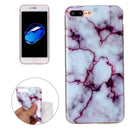 For iPhone 8 Plus & 7 Plus Purple Marbling Pattern Soft TPU Protective Back Cover Case