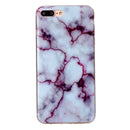 For iPhone 8 Plus & 7 Plus Purple Marbling Pattern Soft TPU Protective Back Cover Case