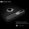 For iPhone 7 Plus Brushed Texture Fiber TPU Rugged Armor Protective Case(Dark Blue)