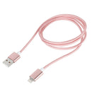Weave Style 5V 2A 8 Pin to USB 2.0 Magnetic Data Cable, Cable Length: 1.2m(Pink)