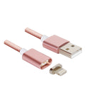 Weave Style 5V 2A 8 Pin to USB 2.0 Magnetic Data Cable, Cable Length: 1.2m(Pink)