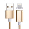 Weave Style 5V 2A 8 Pin to USB 2.0 Magnetic Data Cable, Cable Length: 1.2m(Gold)