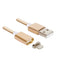 Weave Style 5V 2A 8 Pin to USB 2.0 Magnetic Data Cable, Cable Length: 1.2m(Gold)
