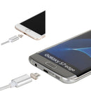 2 in 1 5V 2A Micro USB & 8 Pin to USB 2.0 Weave Style Magnetic Data Cable, Cable Length: 1.2m(Silver)