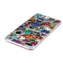 For iPhone 8 Plus & 7 Plus Noctilucent Rubbish Pattern IMD Workmanship Soft TPU Back Cover Case
