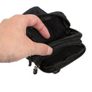 Universal Multi-function Plaid Texture Double Layer Zipper Sports Waist Bag / Shoulder Bag for iPhone X & 7 & 7 Plus / Galaxy S9+ / S8+ / Note 8 / Sony Xperia Z5 / Huawei Mate 8, Size: 16.5 x 9.0 x 3.0cm(Black)